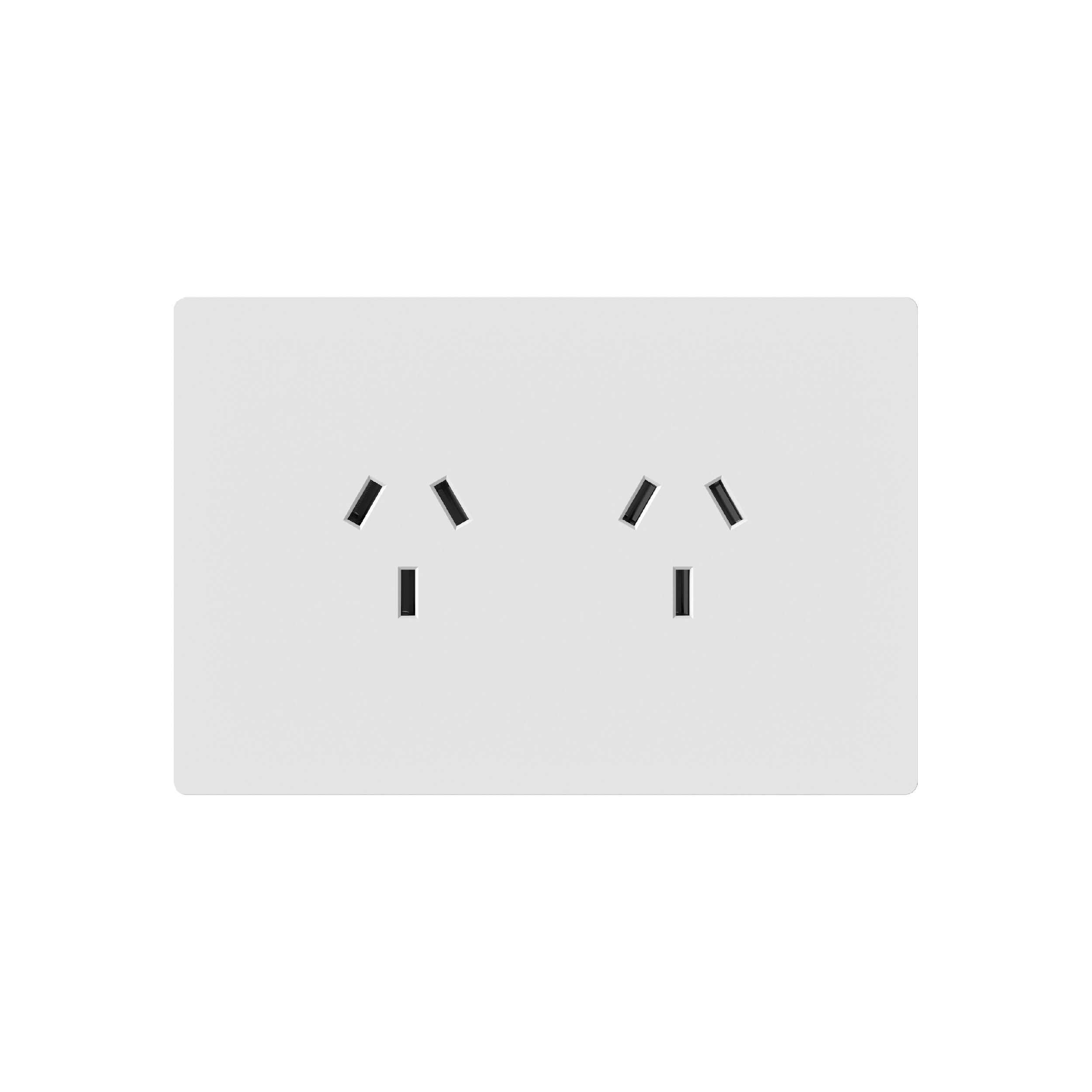 Tomacorriente Doble 10A Máx. AC 250V, Blanco