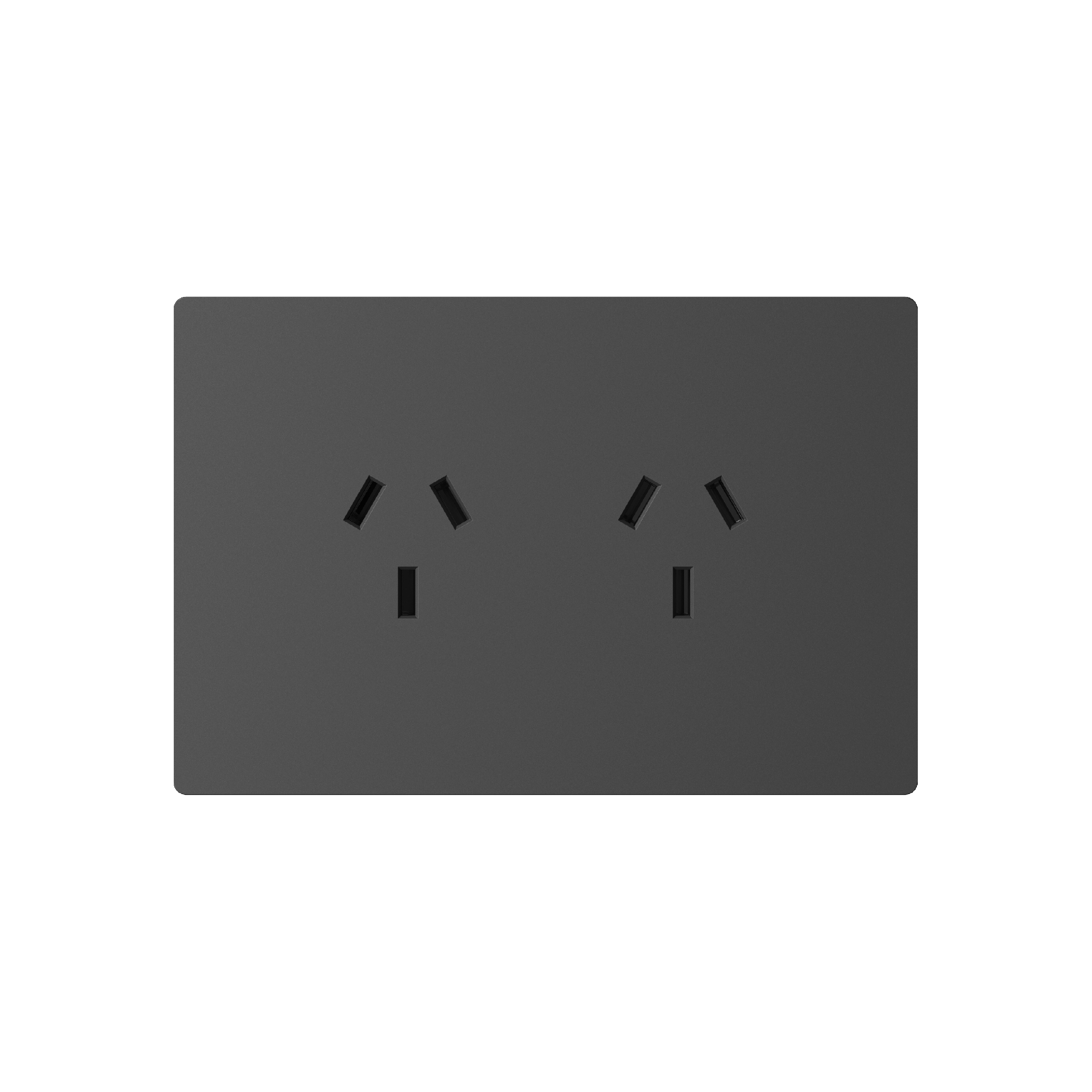 Tomacorriente Doble 10A Máx. AC 250V, Gris