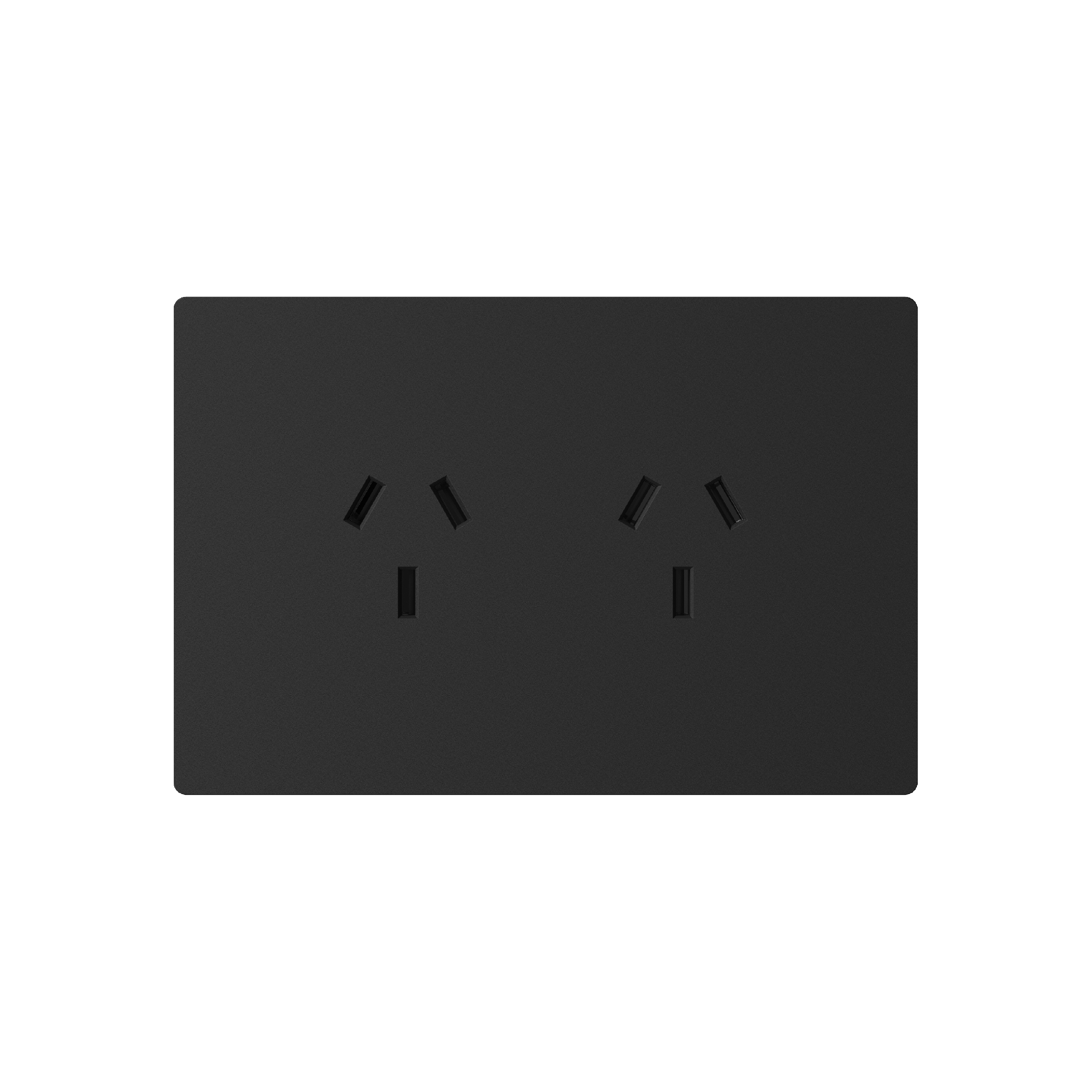 Tomacorriente Doble 10A Máx. AC 250V, Negro