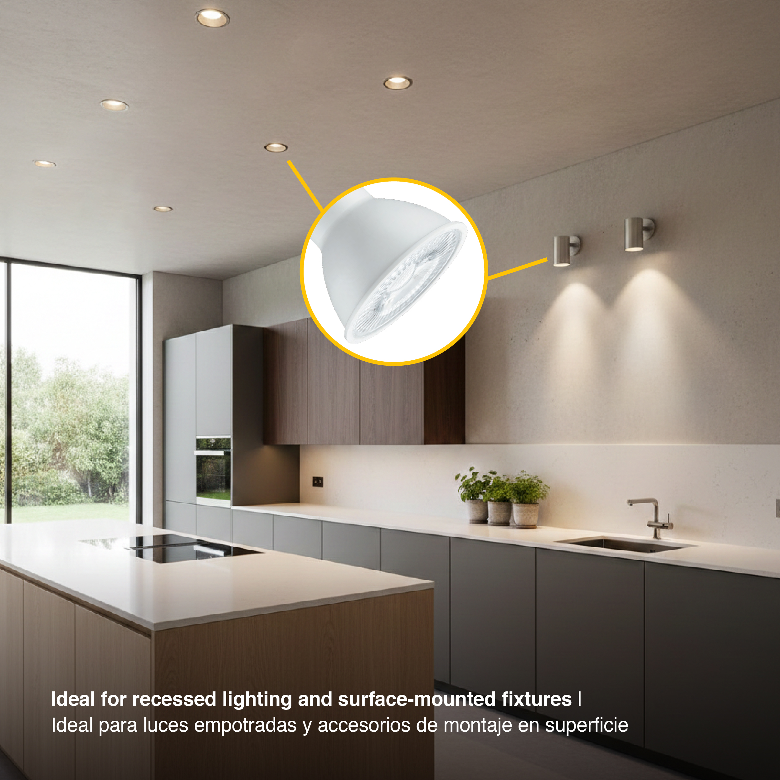 Lámpara LED GU10 7W 560lm Blanco Neutro 4000k 38°