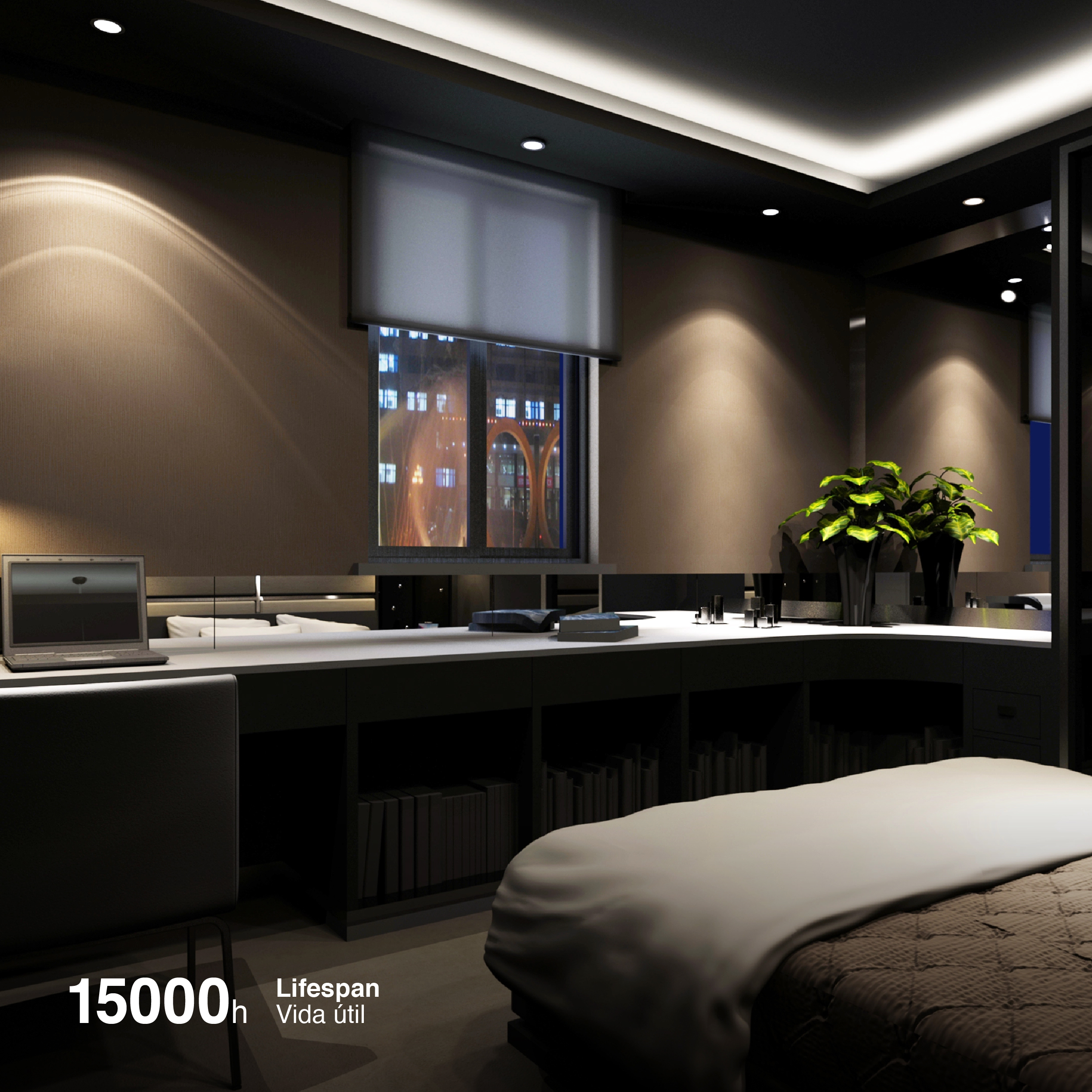 Lámpara LED GU10 7W 560lm Blanco Neutro 4000k 38°