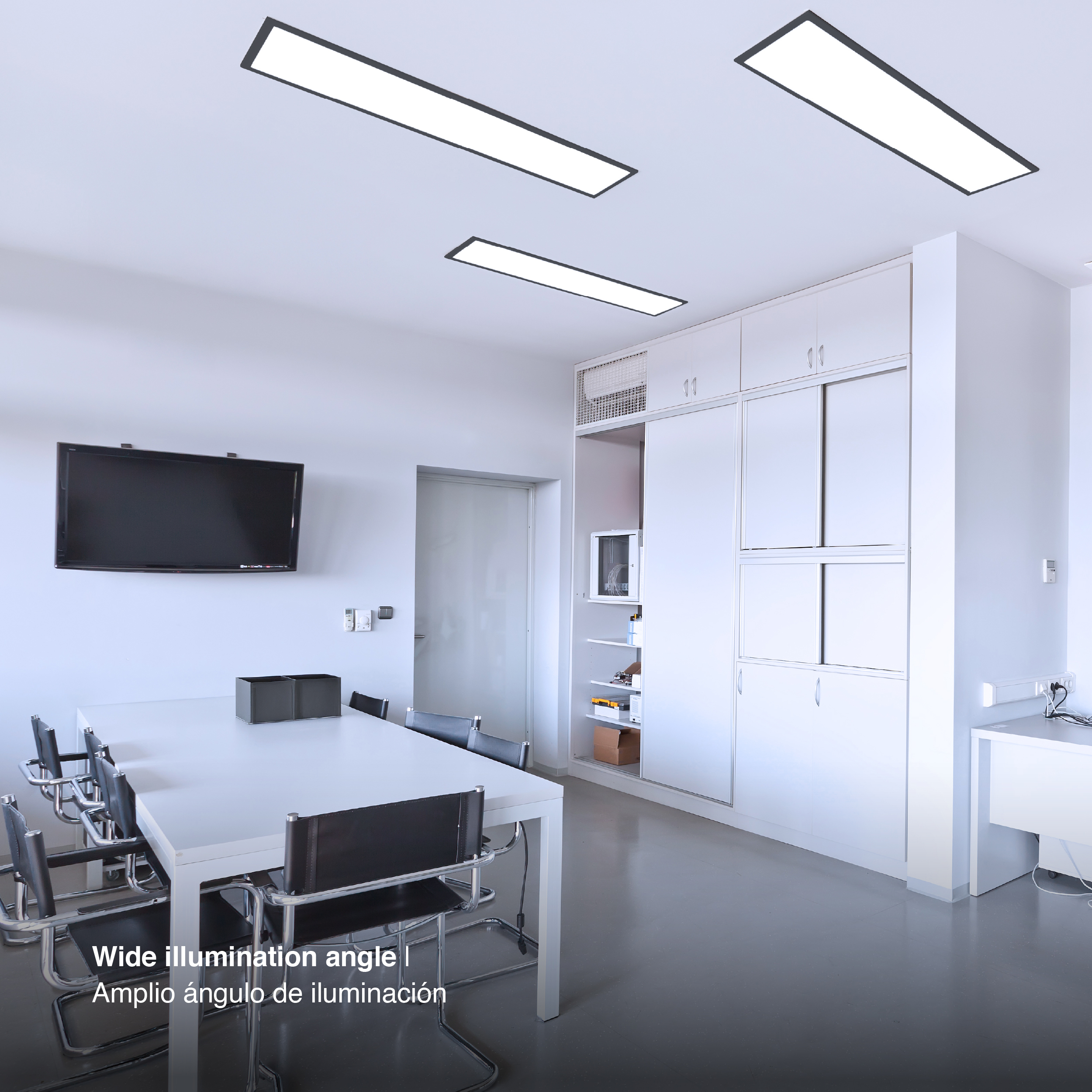 Panel BACKLIGHT LED Negro 48W, 30 x 120cm, blanco Frío Aplicar