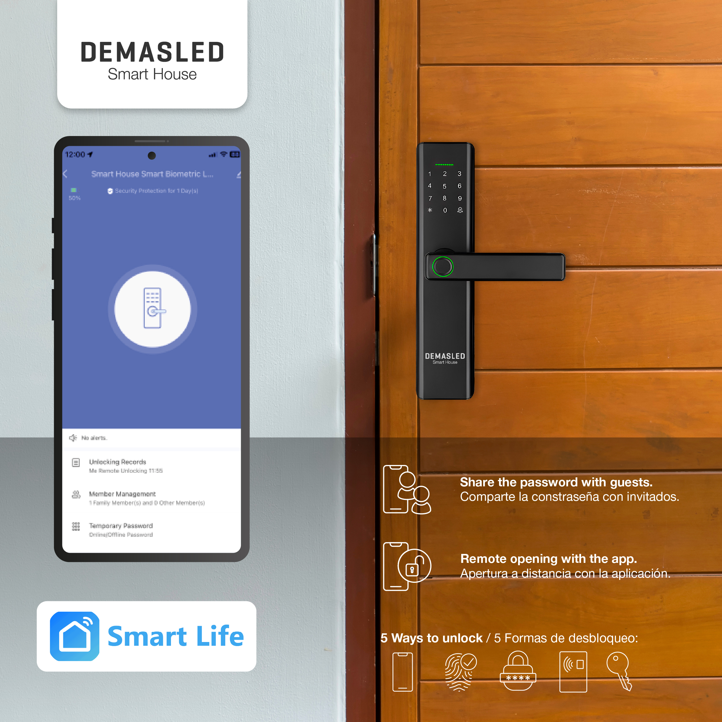 Cerradura Biométrica Smart WIFI 