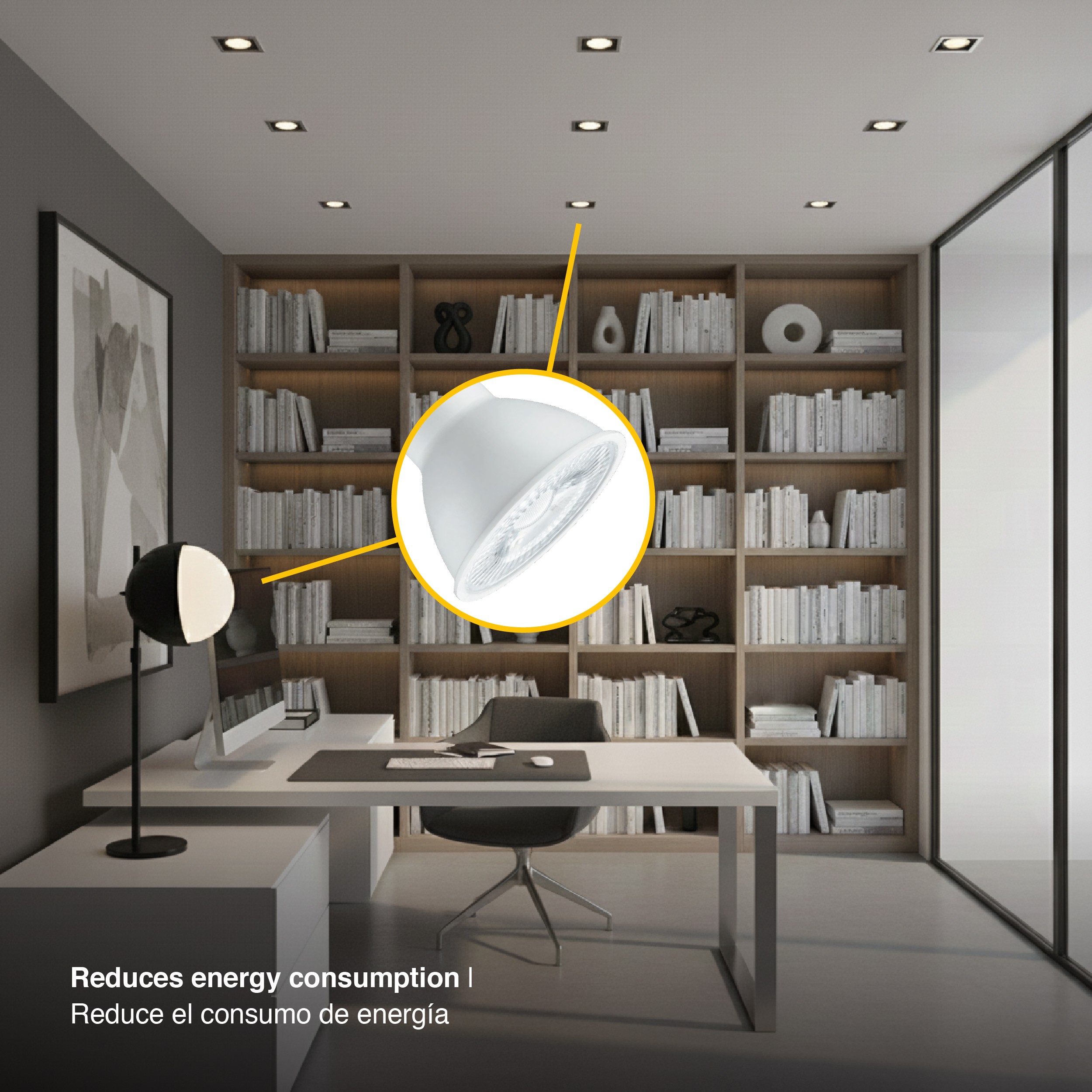 Lámpara LED GU10 7W 595lm 38° Neutro 4500K, 220V