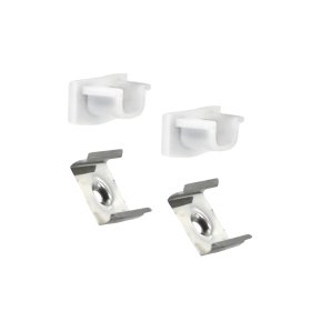 Kit de 2 Tapas y 2 Clips BLANCO. para Perfil de Aluminio , PER-59