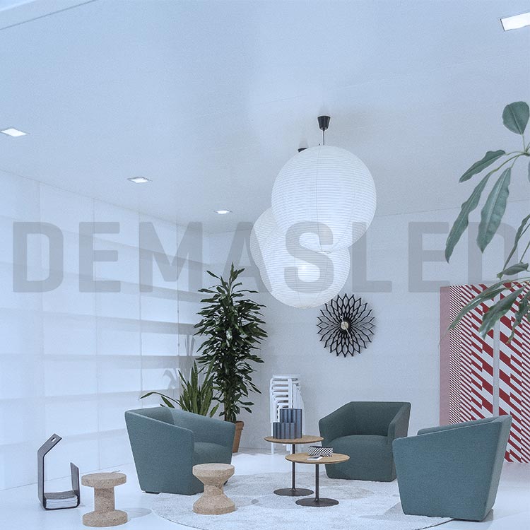 Panel LED cuadrado blanco, 22.3x22.3cm 18W 1440lm Frío, empotrar