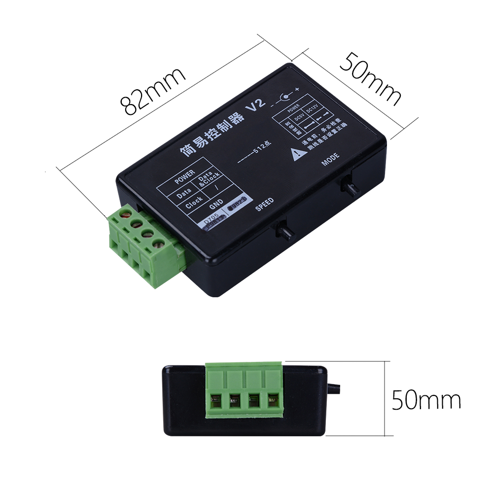 Controlador Pre-Programado para Pixel LED, máx. 512px, 5V o 12V