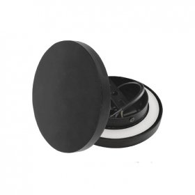 Aplique LED Exterior de Pared Redondo 12W IP65 Negro 15cm 220V Blanco Neutro