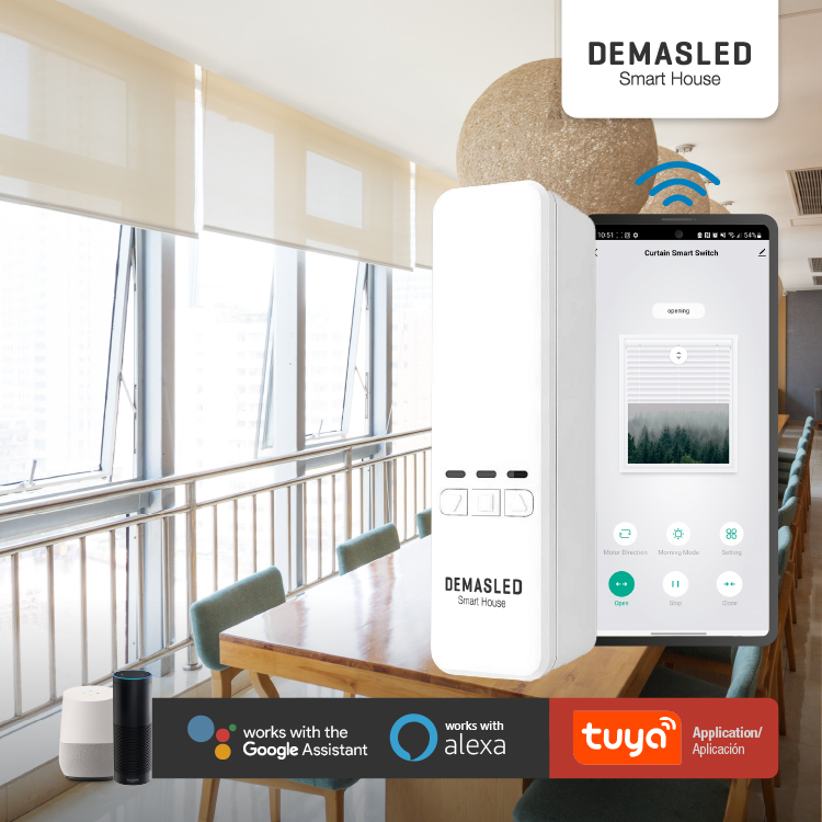 Smart Switch WiFi con Motor para Cortinas 12V 2A