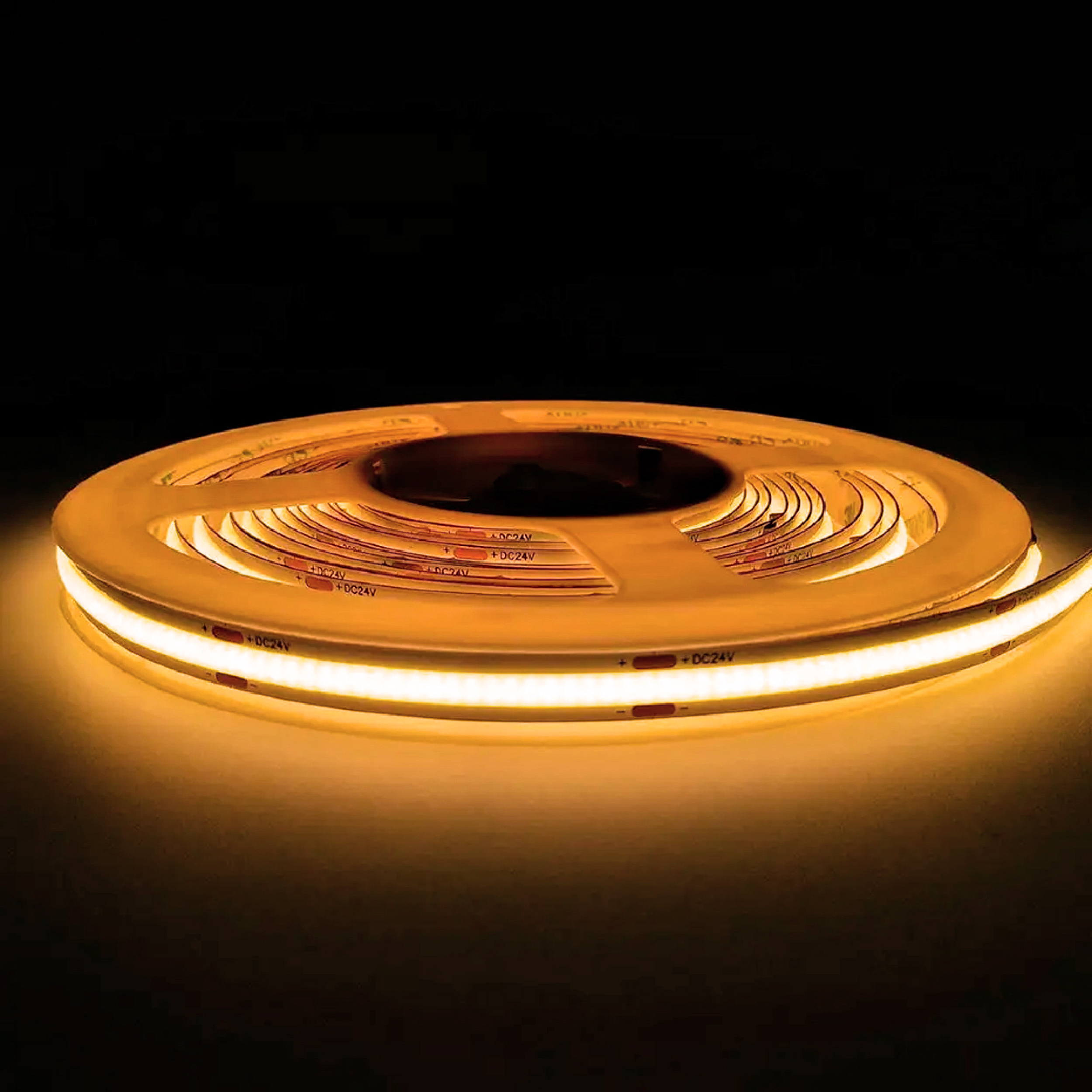 Tira LED COB 24V 11W/m, Blanco Extra Cálido 2300K 850lm/m 480LEDs/m, 8mm, 5m