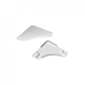 Kit de 2 tapas para perfil de aluminio, BLANCO. PER-43-2M