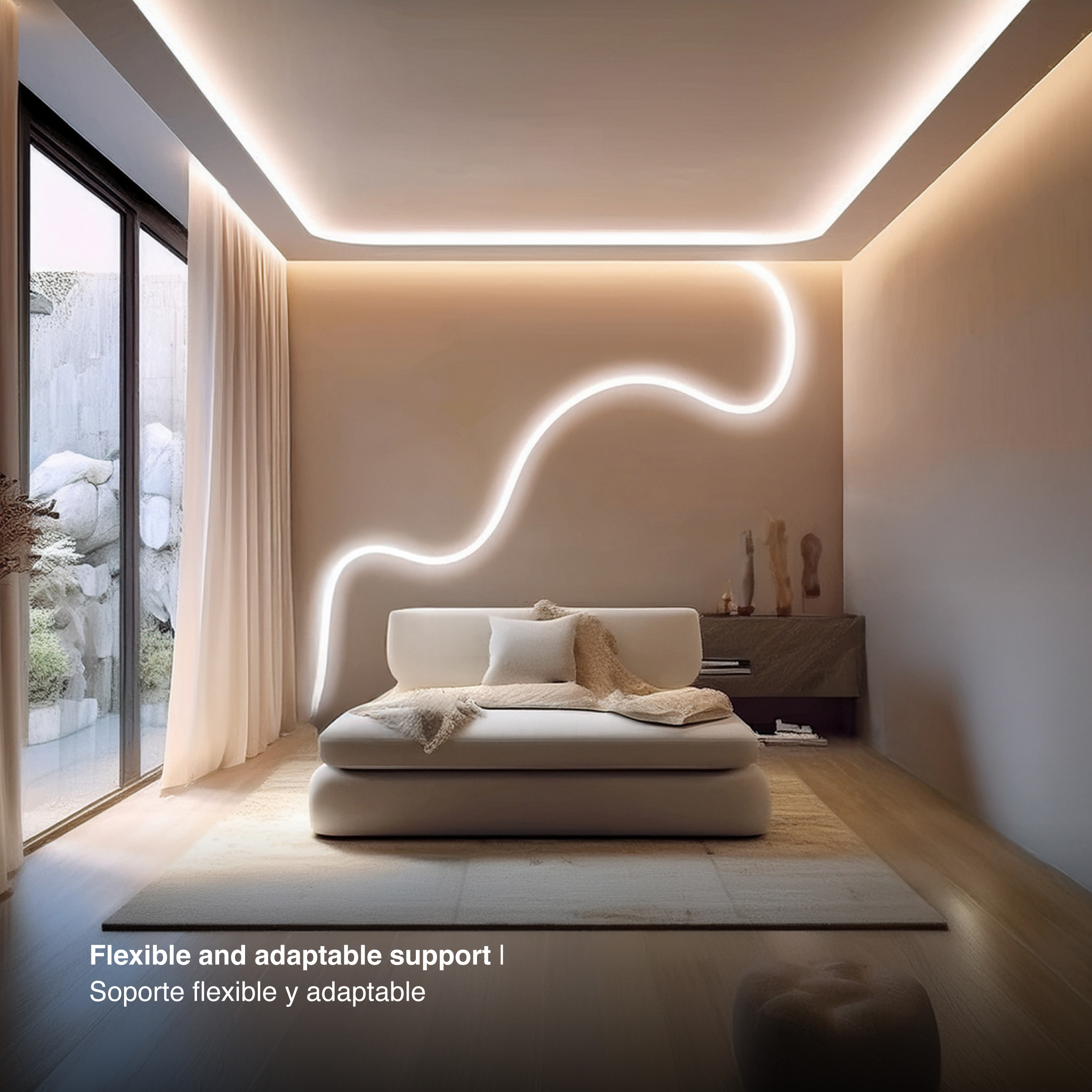 Perfil Flexible de Acero Inoxidable para pers-04 x10m