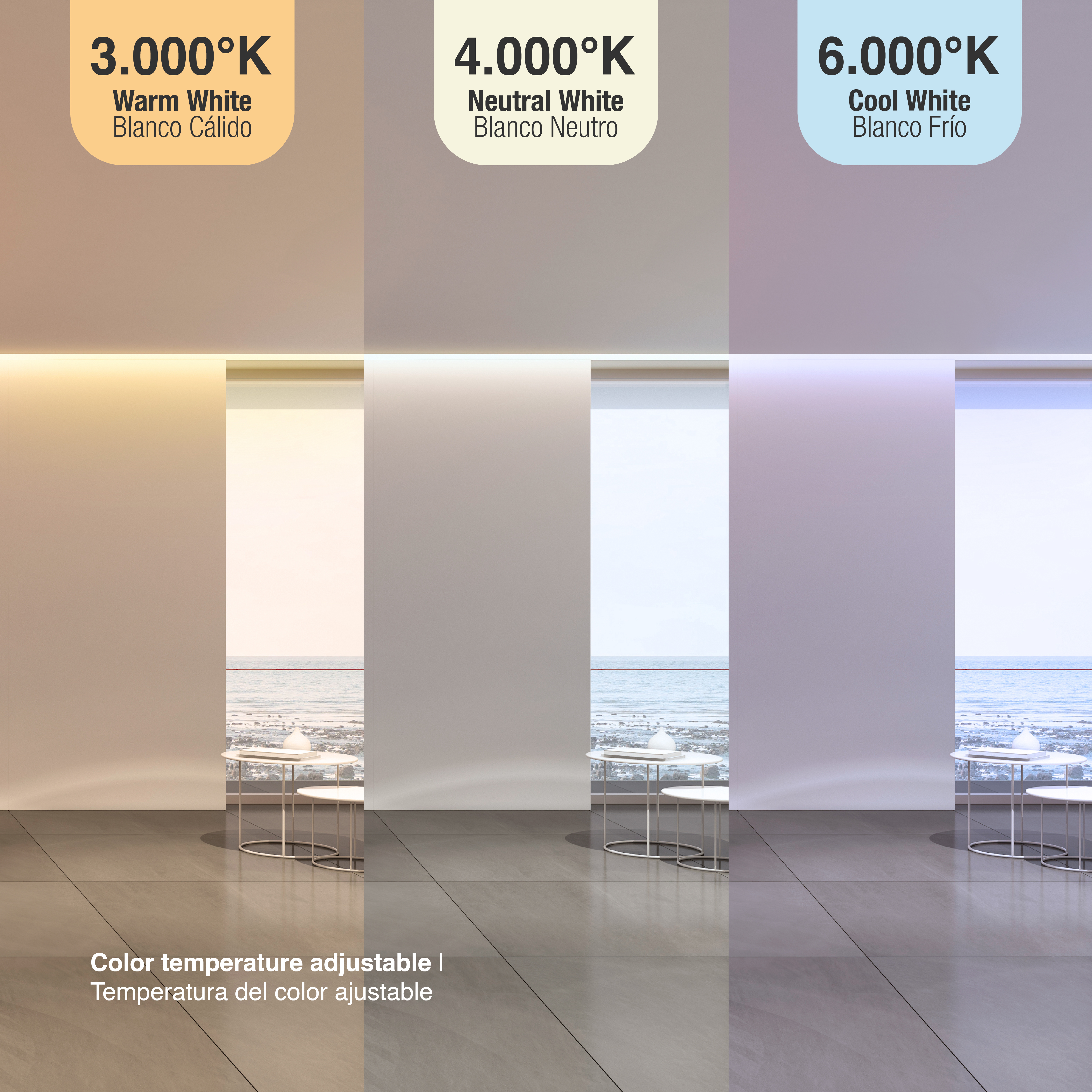 Control Remoto RGB+CCT de 4 Zonas 2.4GHz