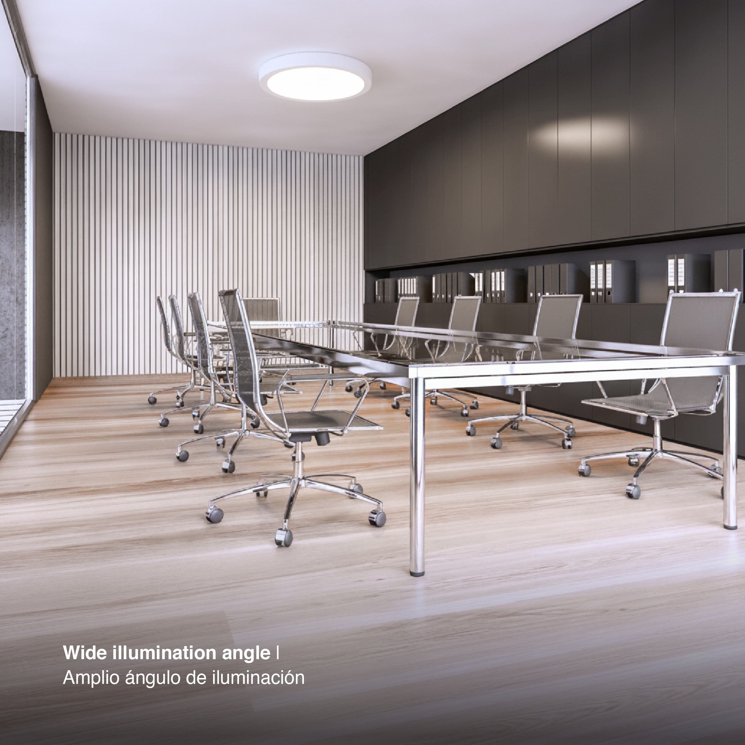 Panel LED Redondo 60cm, 40W, blanco Neutro, Aplicar