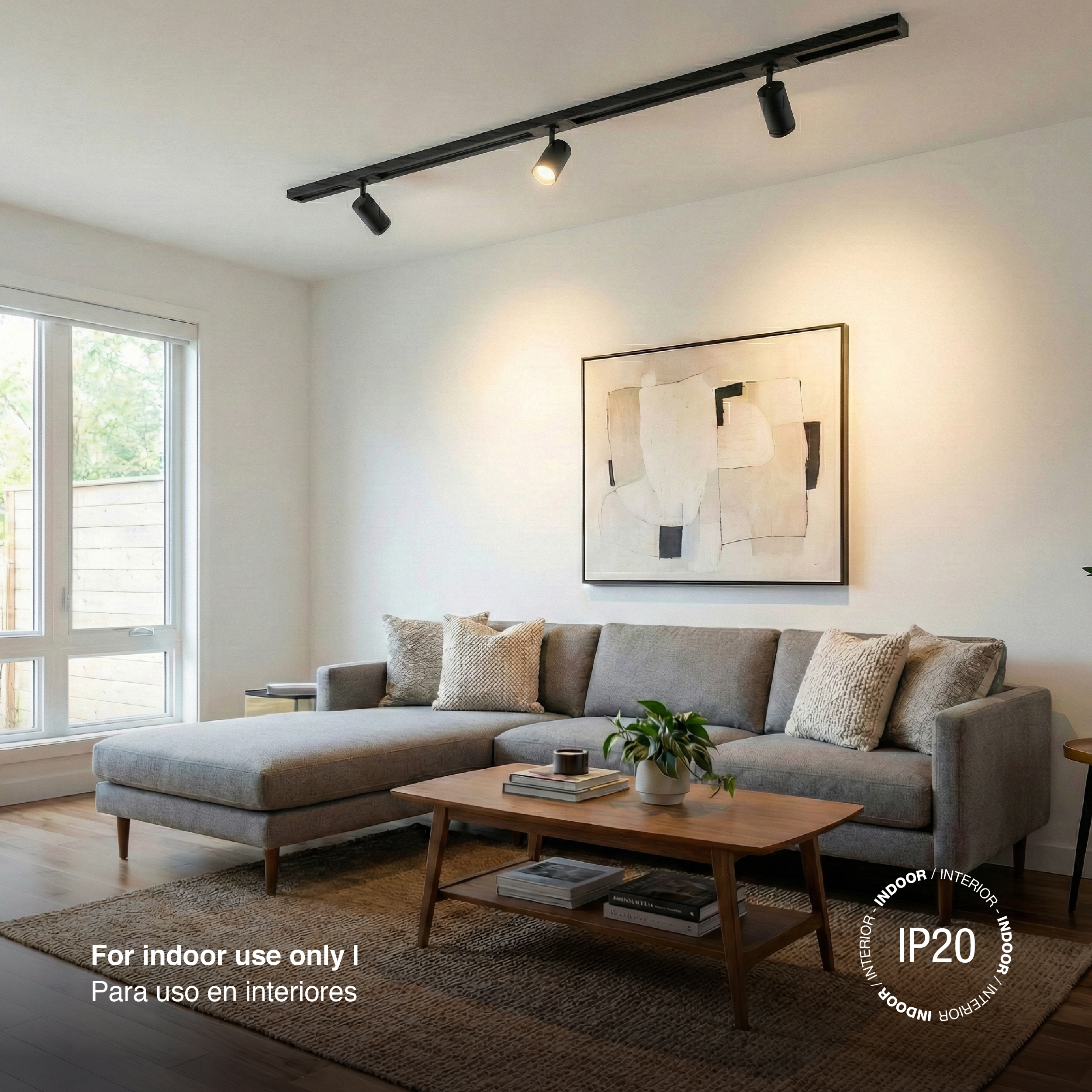 Adaptador para Riel LED Track Light Negro 