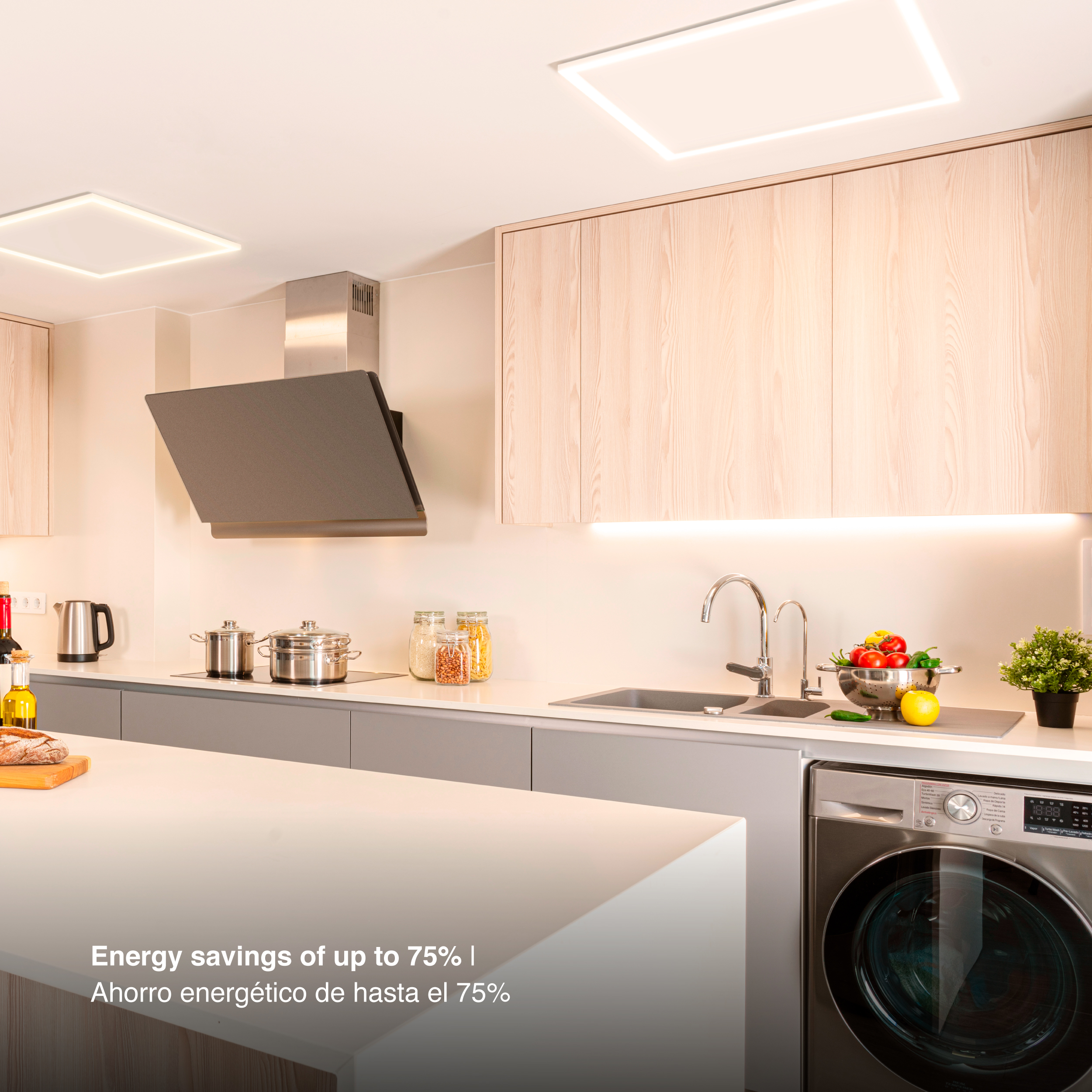 Marco Luminoso LED de 60x60cm 36W 4.000lm blanco Cálido 3000K