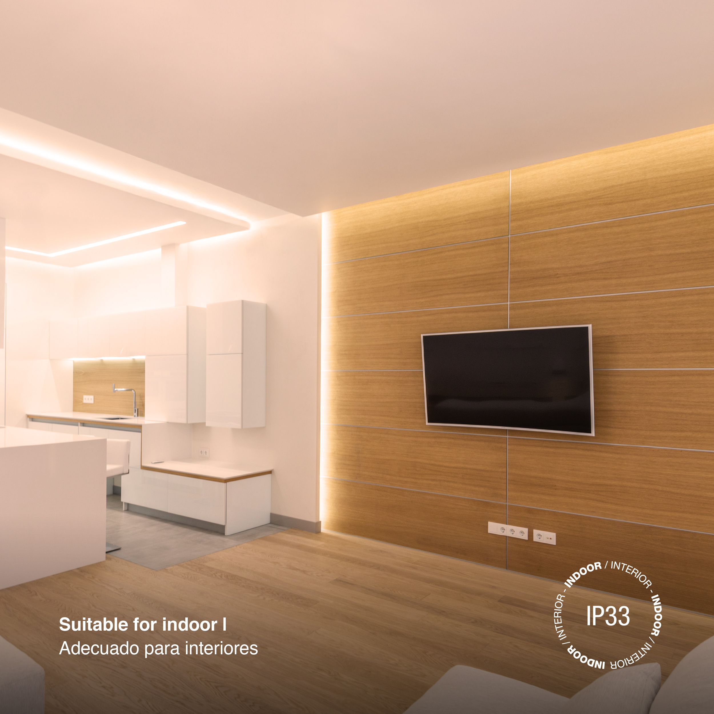 Tira LED COB 24V 16W/m CW-WW-CCT 80lm/m 608 LEDs/m, 10mm PCB x5m