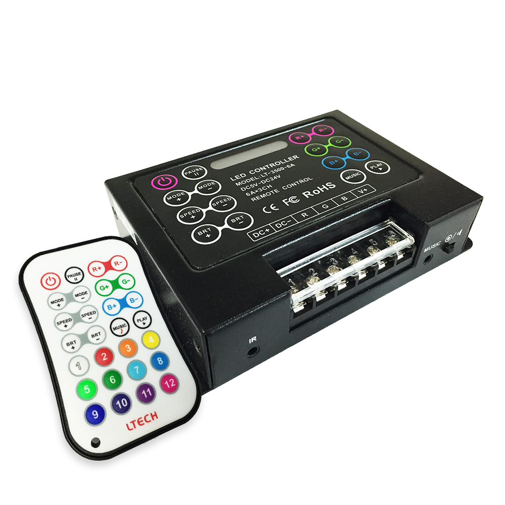 Controladora Audiorítmica DC5-24V - 20 modos