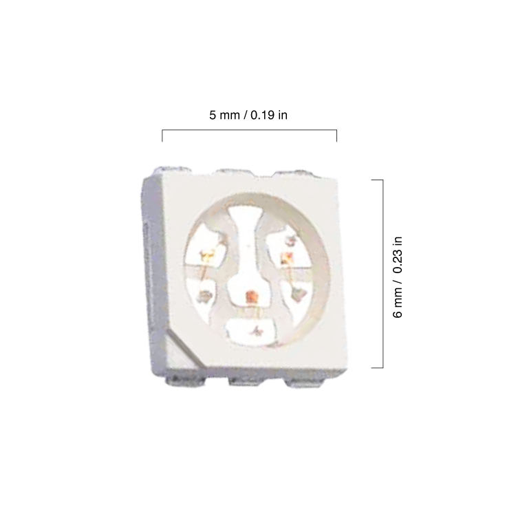 LED SMD5060 3,2V 0,18W 60mA, Verde 520nm, 3.400mcd