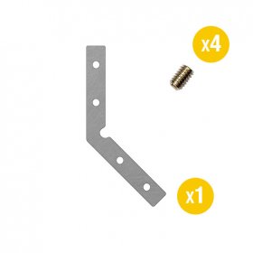 Conector para Perfiles de Aluminio, Forma de L, 135 grados