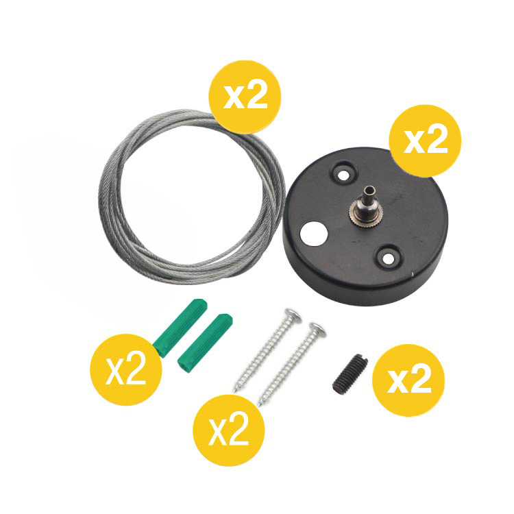 Kit de 2 Cables de Suspensión para Lámparas Track Light
