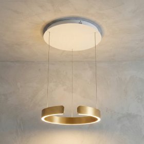 Lámpara LED Suspendida Oro Rosa, Ø40x52cm, 28W CCT Variable 3000-6500K