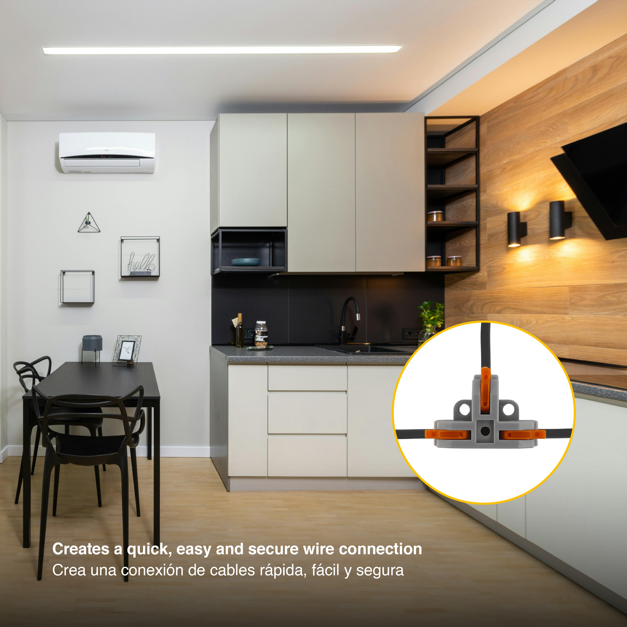 Conector en T, Bornera Fast Clip, 1 X 1 X 1