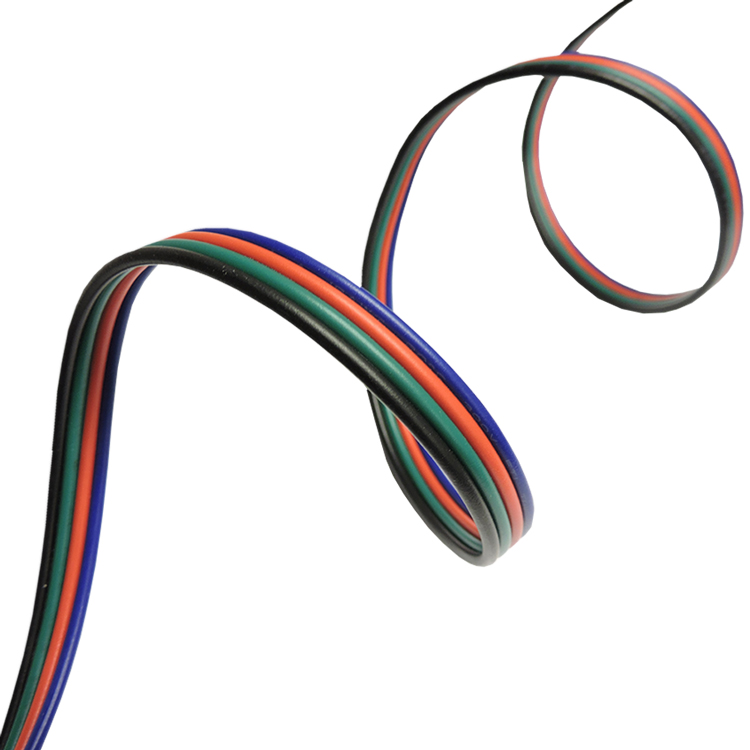 Cable 4 polos de 1mm RGB - 4x1mm (18AWG) - x1m, 48V Máx.