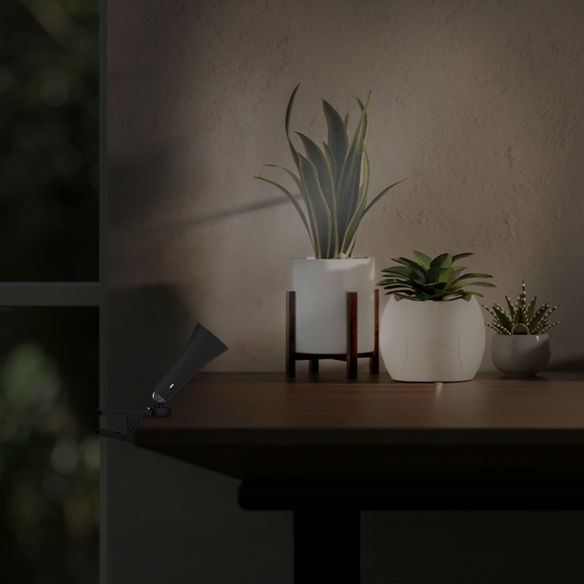 Lámpara de Mesa LED Magnética Negra 3W Blanco Cálido 3000K Recargable 1800mAh