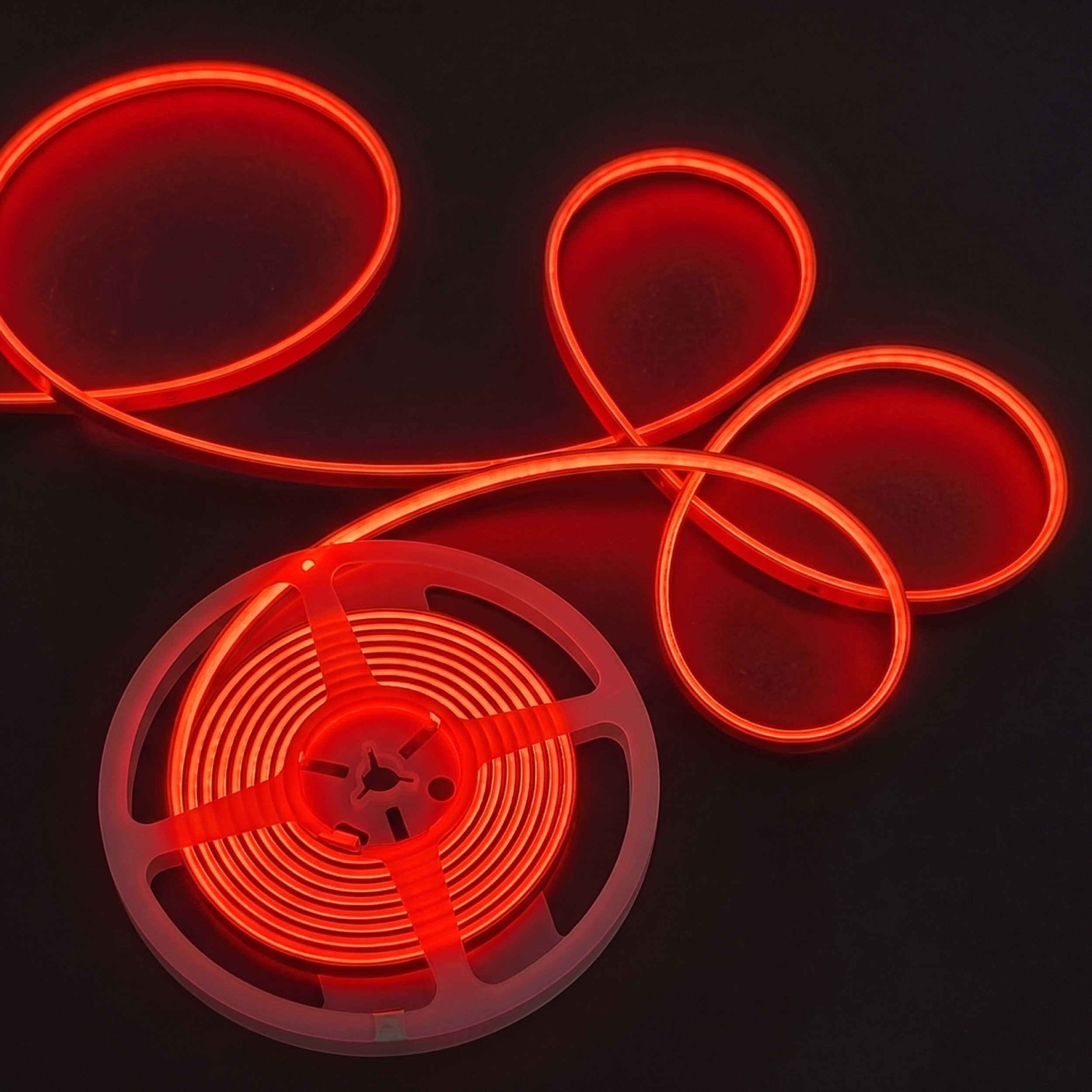 Tira LED COB 24V 11W/m Rojo 154lm/m, 8mm, IP68, 5m