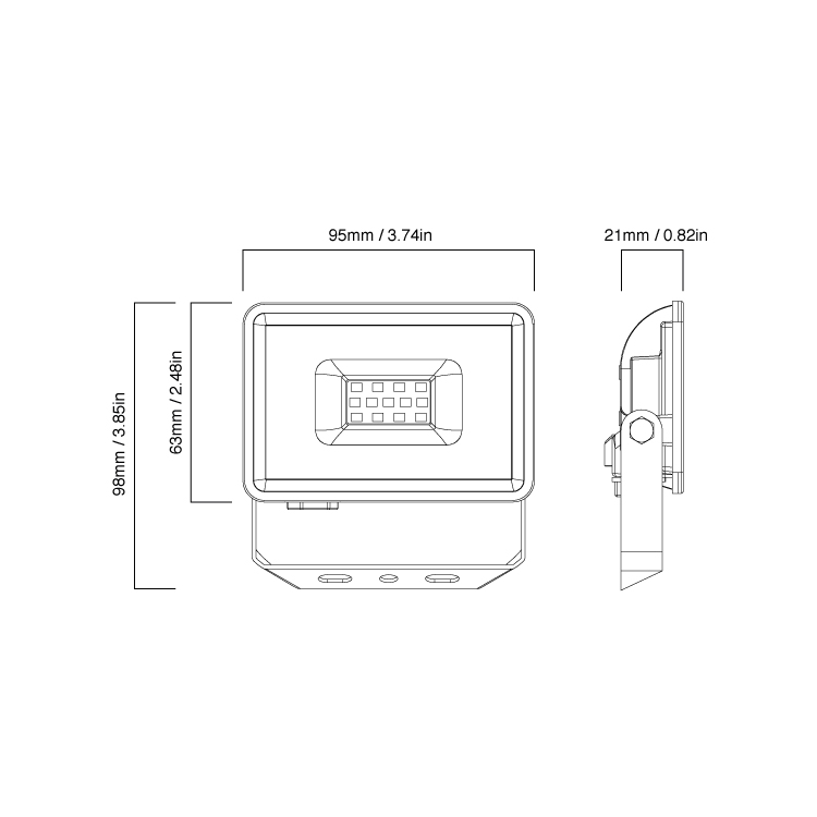 Reflector LED de Exteriores IP65, 10W 800lm Blanco Cálido, 220-240Vac