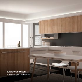 Perfil de Aluminio Difusor 96,5x25mm Blanco, Sin Cover x2m