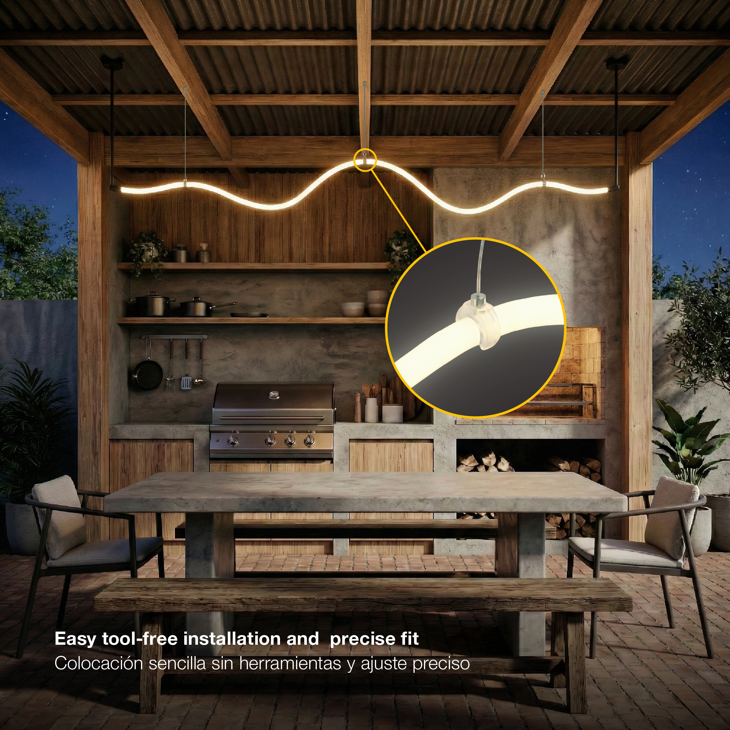 Kit de Accesorios de Elevación clip + cable 1,5m para tex-11/12 