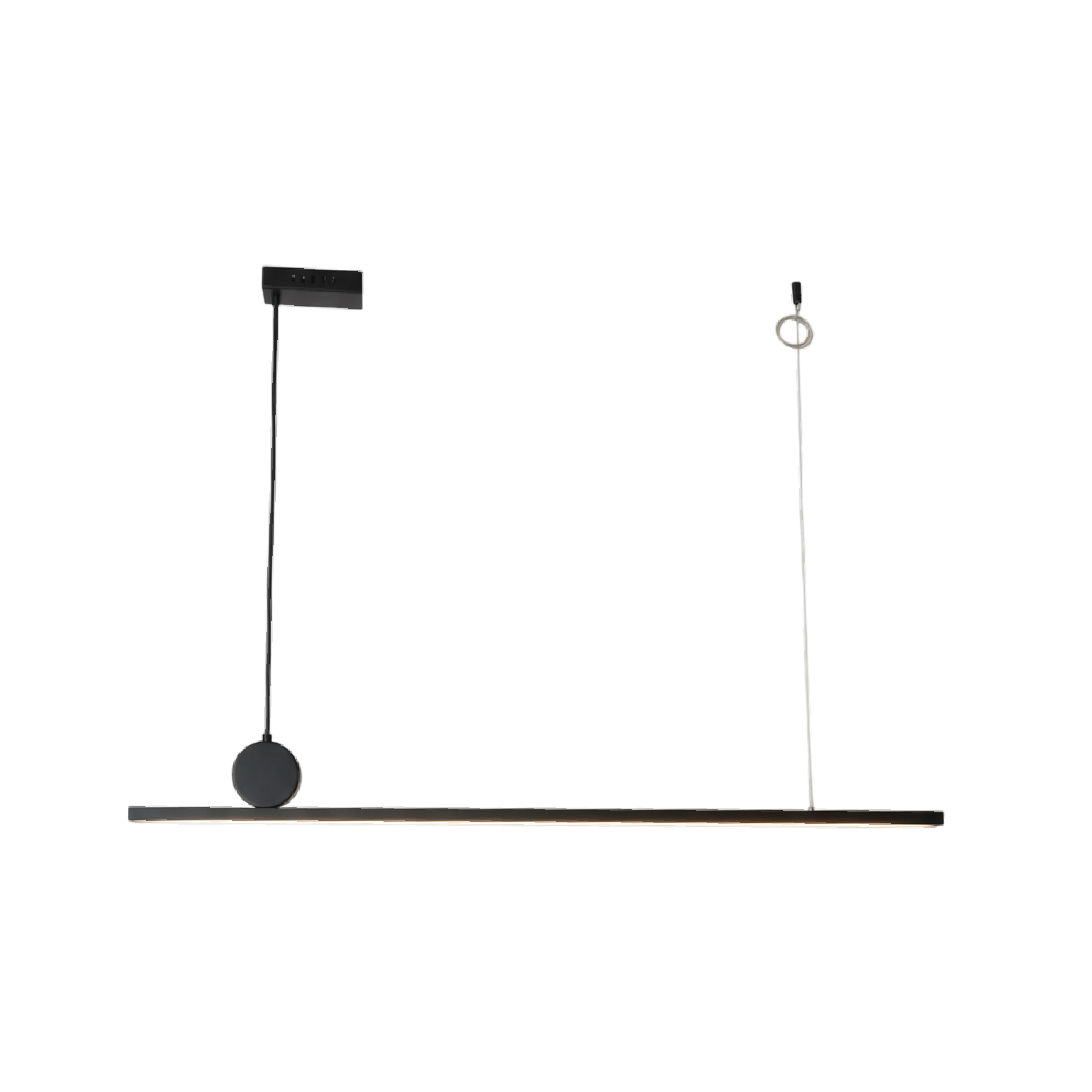 Lámpara LED Suspendida Negro Ø1,18cm, 72W Blanco Cálido 3000K, 2448lm