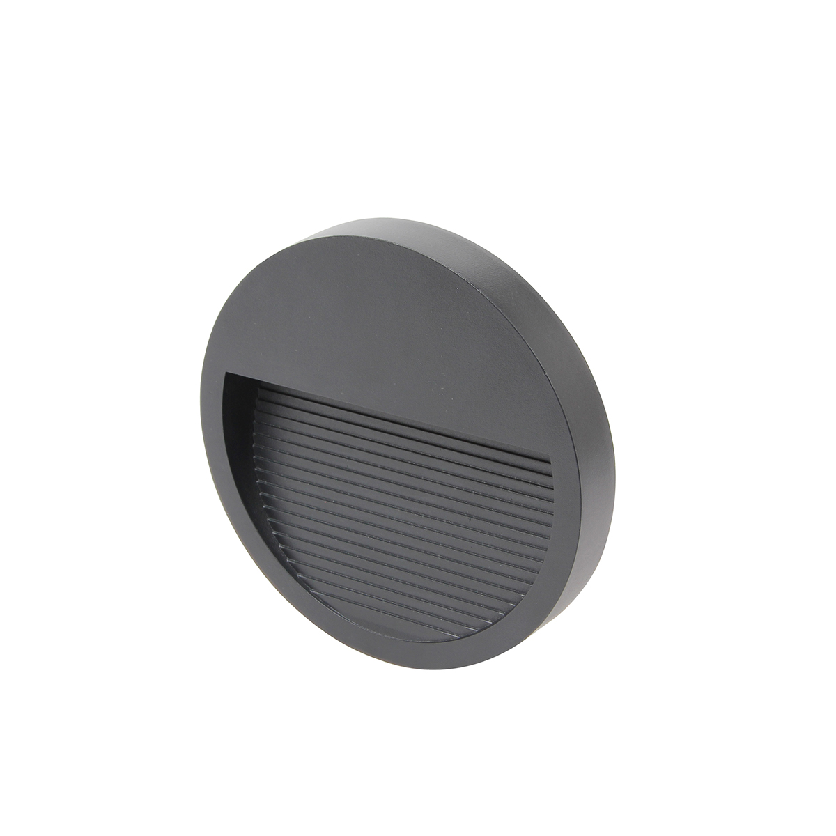 Aplique LED Exterior de Pared Redondo 12cm 6W IP65 Blanco Cálido 220V Negro