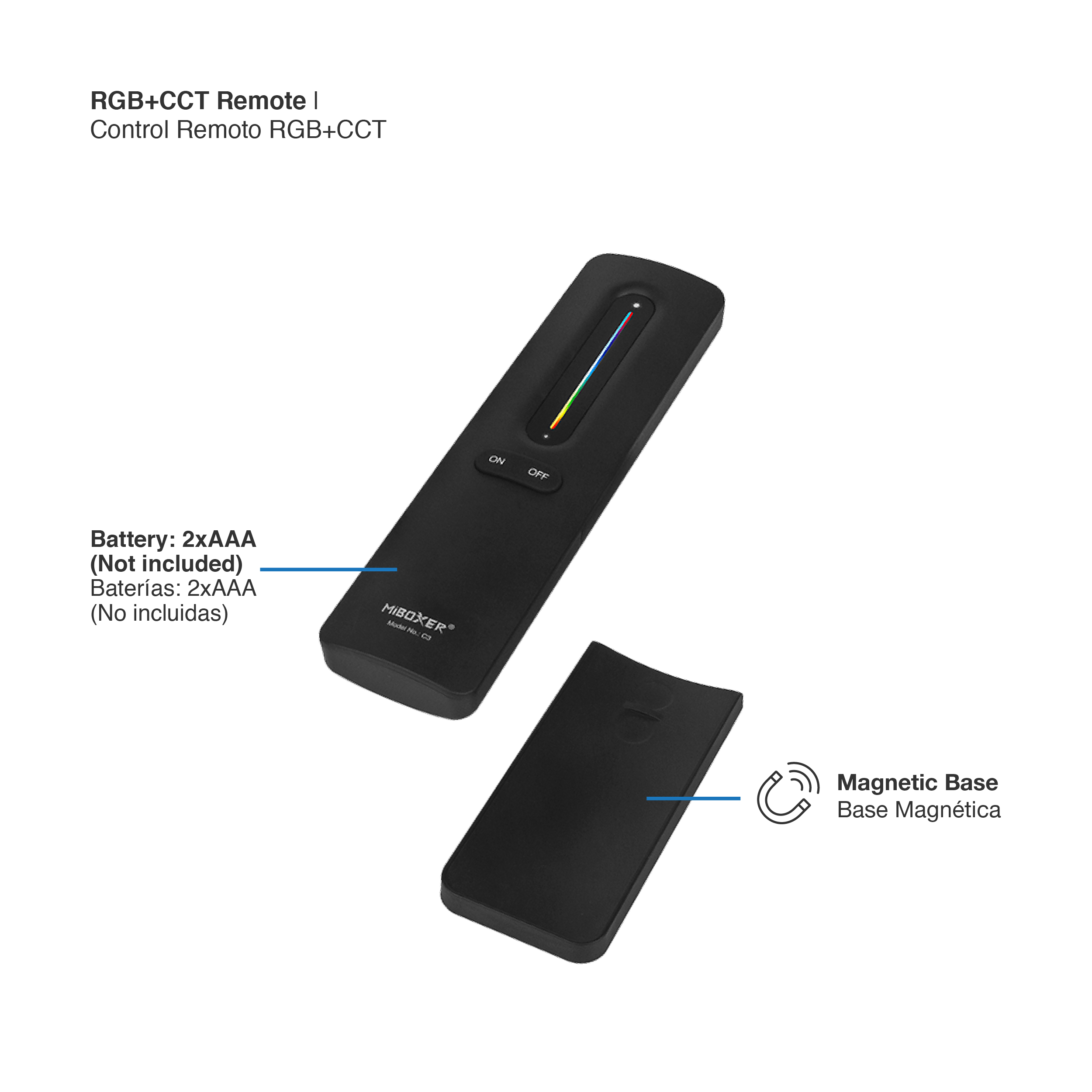 Control Remoto RGB+CCT 3V 2.4GHz