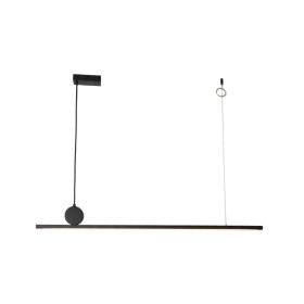 Lámpara LED Suspendida Negro Ø1,18cm, 72W Blanco Cálido 3000K, 2448lm