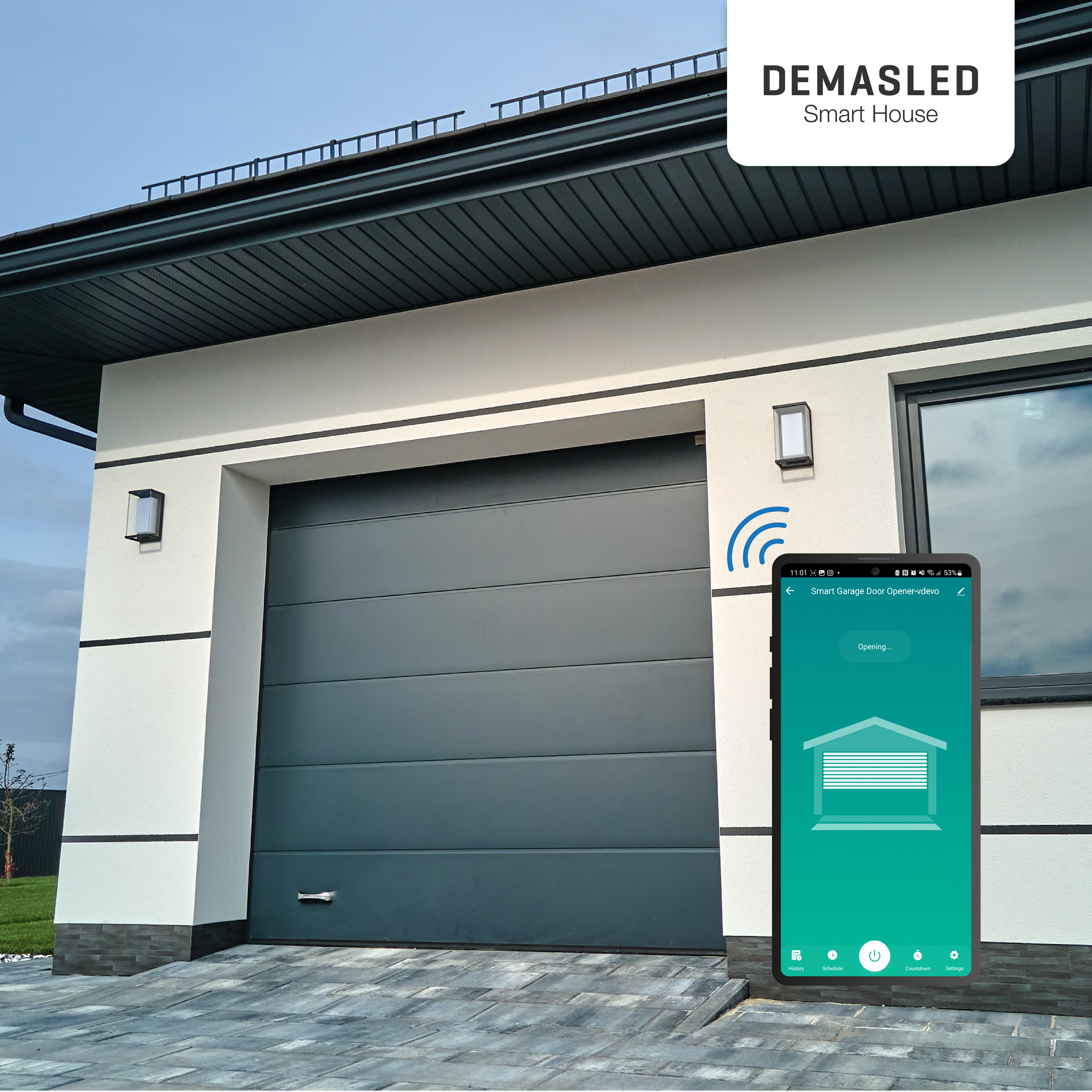 Controlador Switch WIFI para Puerta de Garage AC100-240V IP20