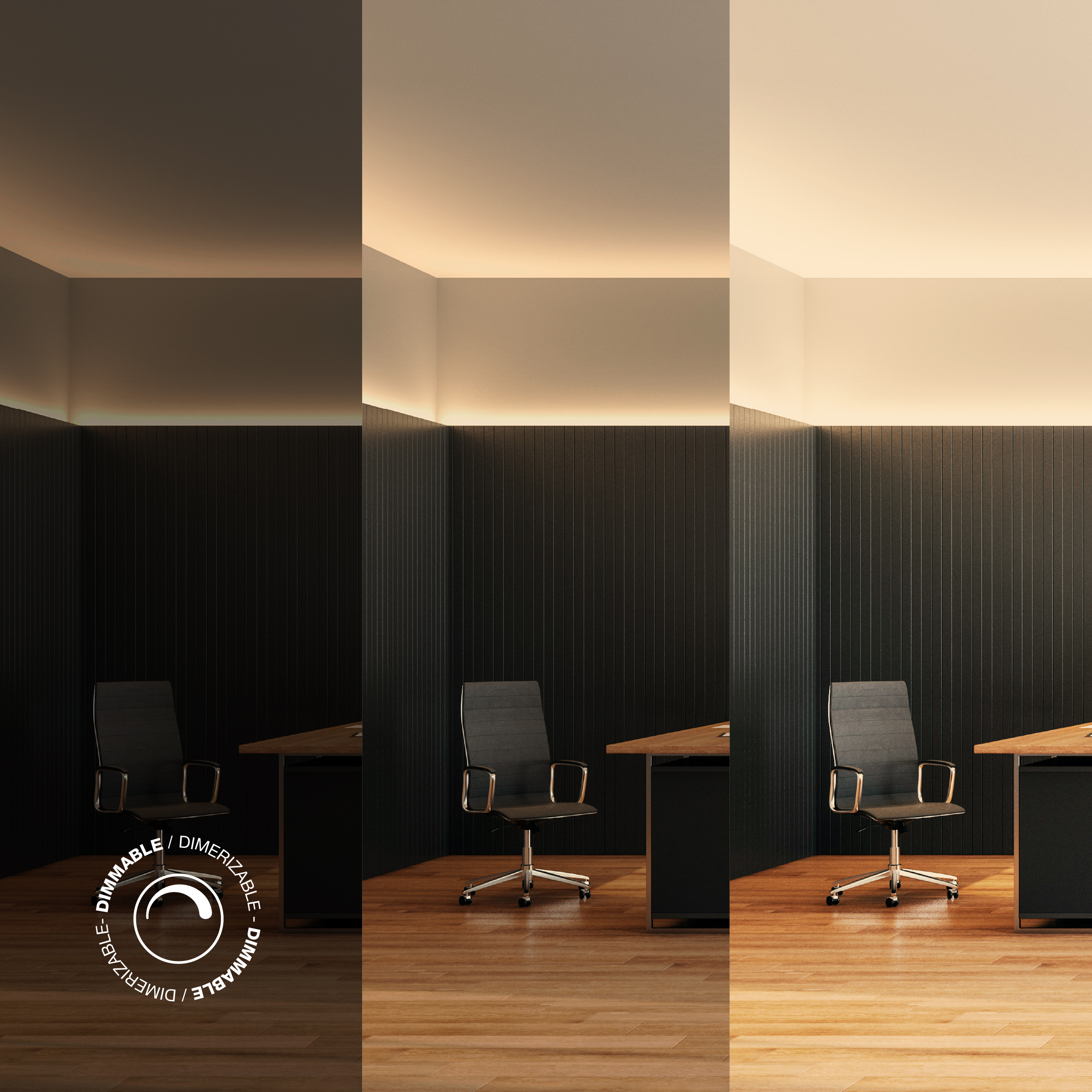 Tira LED COB 24V 4W/m Blanco Cálido 360lm/m 504LEDs/m, 3mm PCB IP33 x 5m