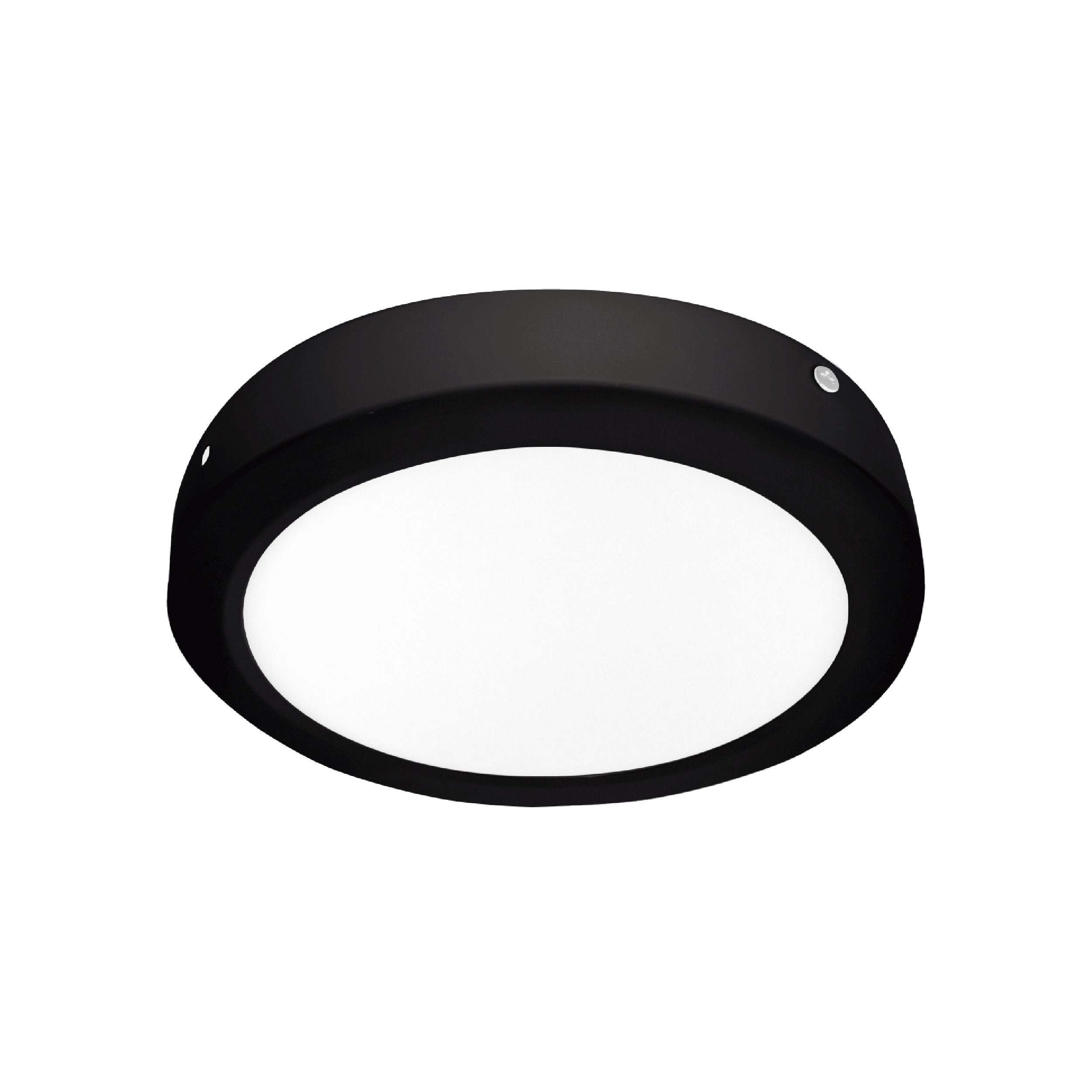 Plafón LED redondo negro de 22cm, 18W 1230lm Neutro, de aplicar