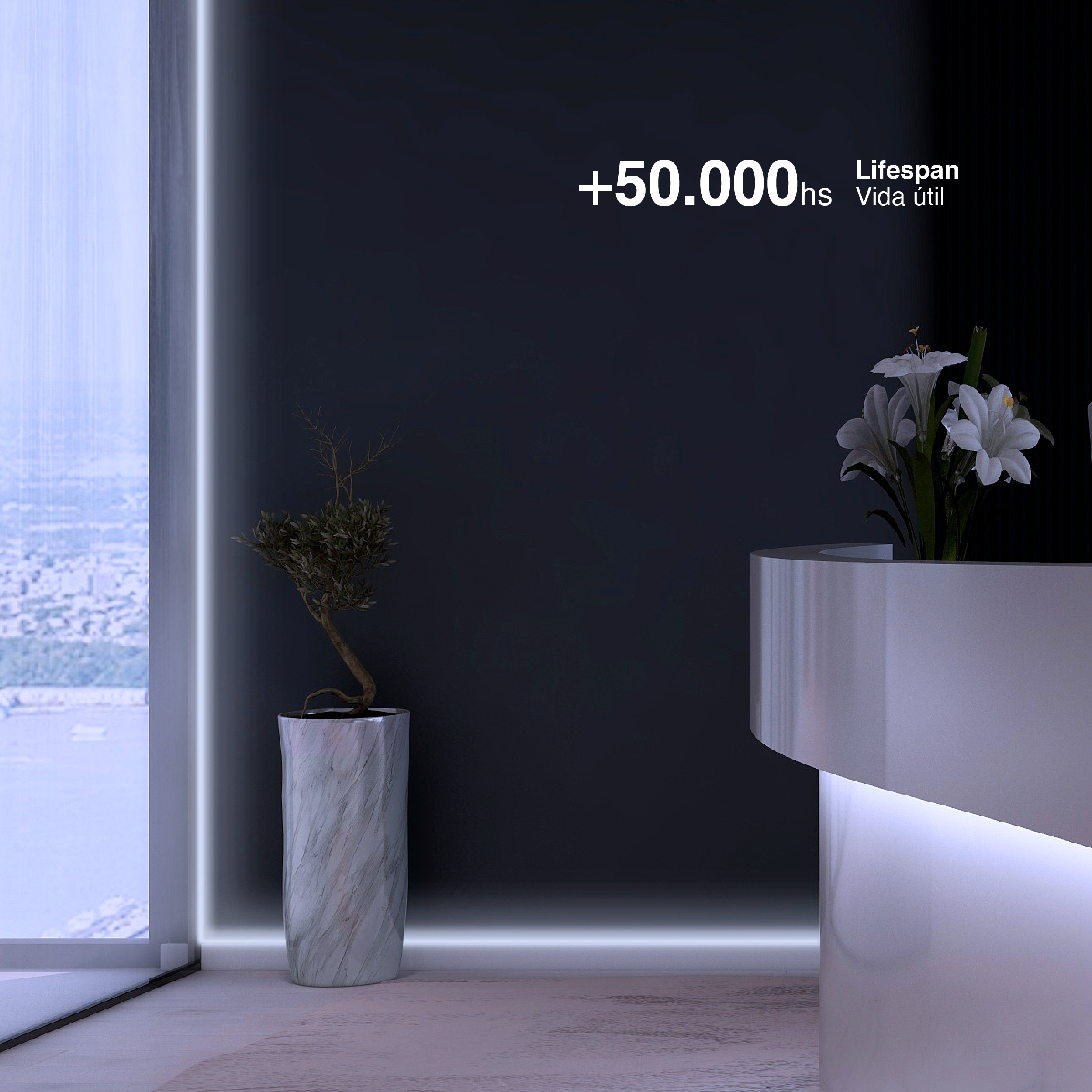 Tira LED Zig-Zag SMD2835 12V 6.9W/m Blanco Frío 495lm/m 60LEDs/m, 6mm, 5m