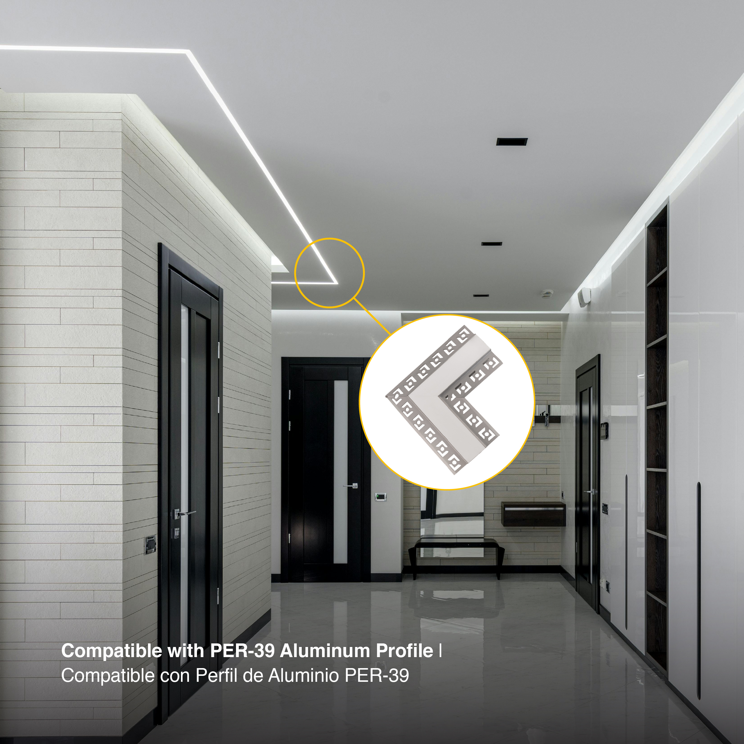 Conector en L Esquina Interior para PER-39