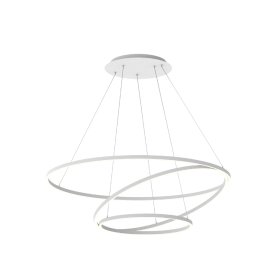 Lámpara LED Suspendida Blanco Ø80cm, 62W, Blanco Cálido 3000K, 3720lm