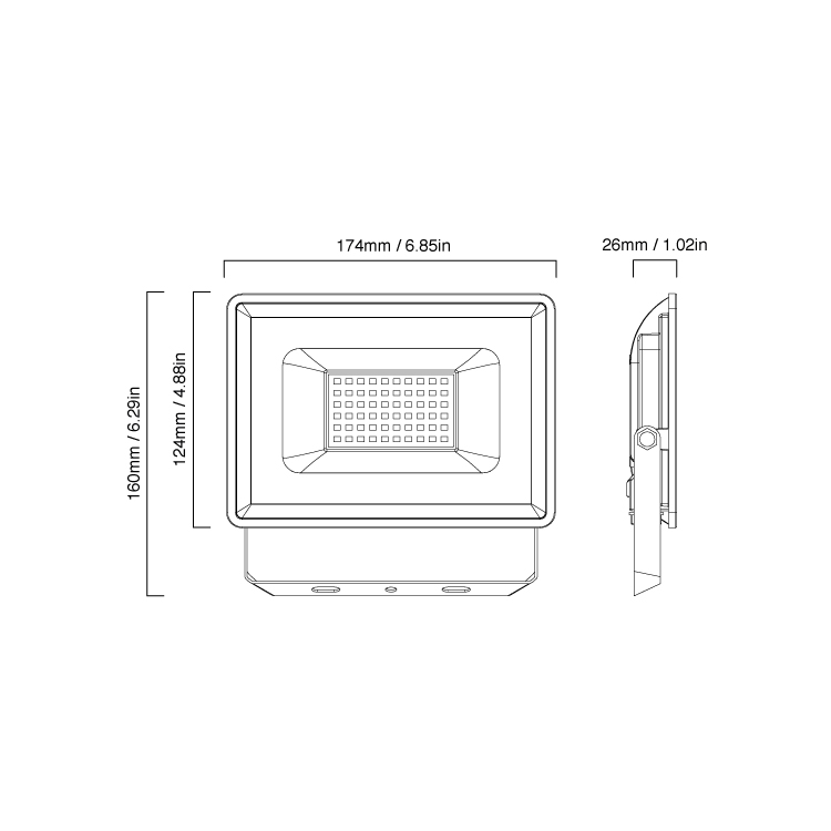 Reflector LED de Exteriores IP65, 50W 4200lm Blanco cálido, 220-240Vac