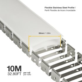 Perfil Flexible de Acero Inoxidable para pers-05 x10m