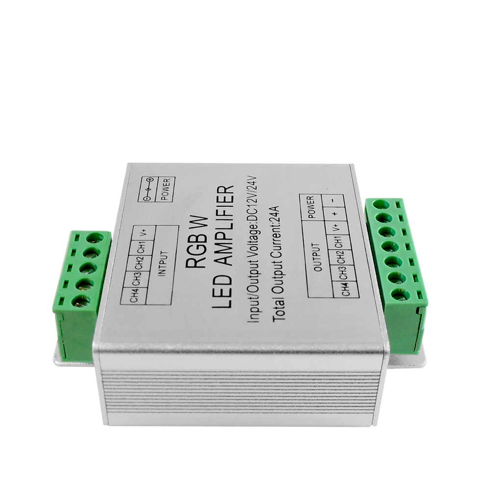 Amplificador RGB+Blanco PWM, DC 12-24V 120-240W 10A