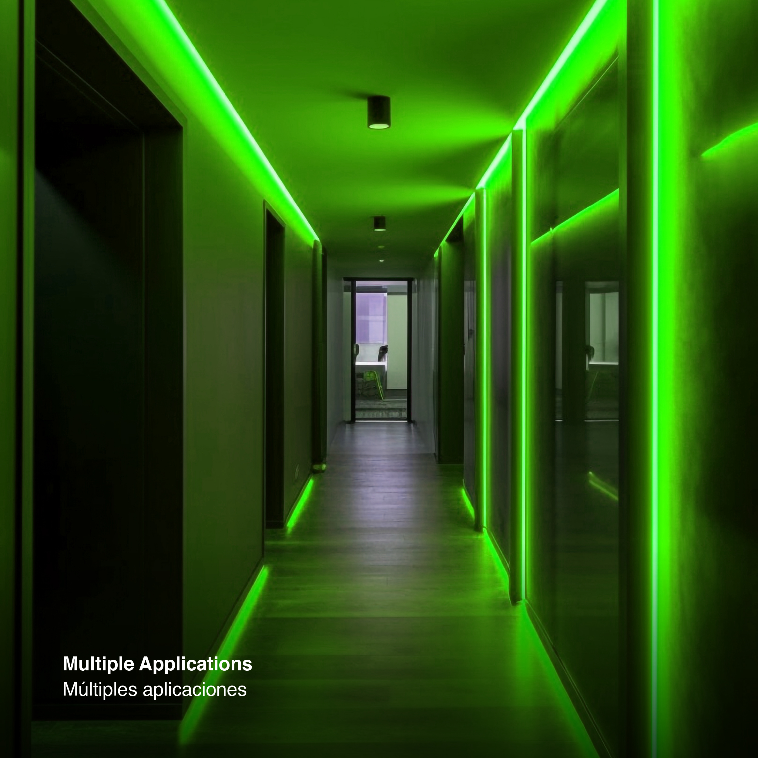 Tira LED de Neón SMD2835 IP67 12V 6W/m Verde 120 LED/m 5m