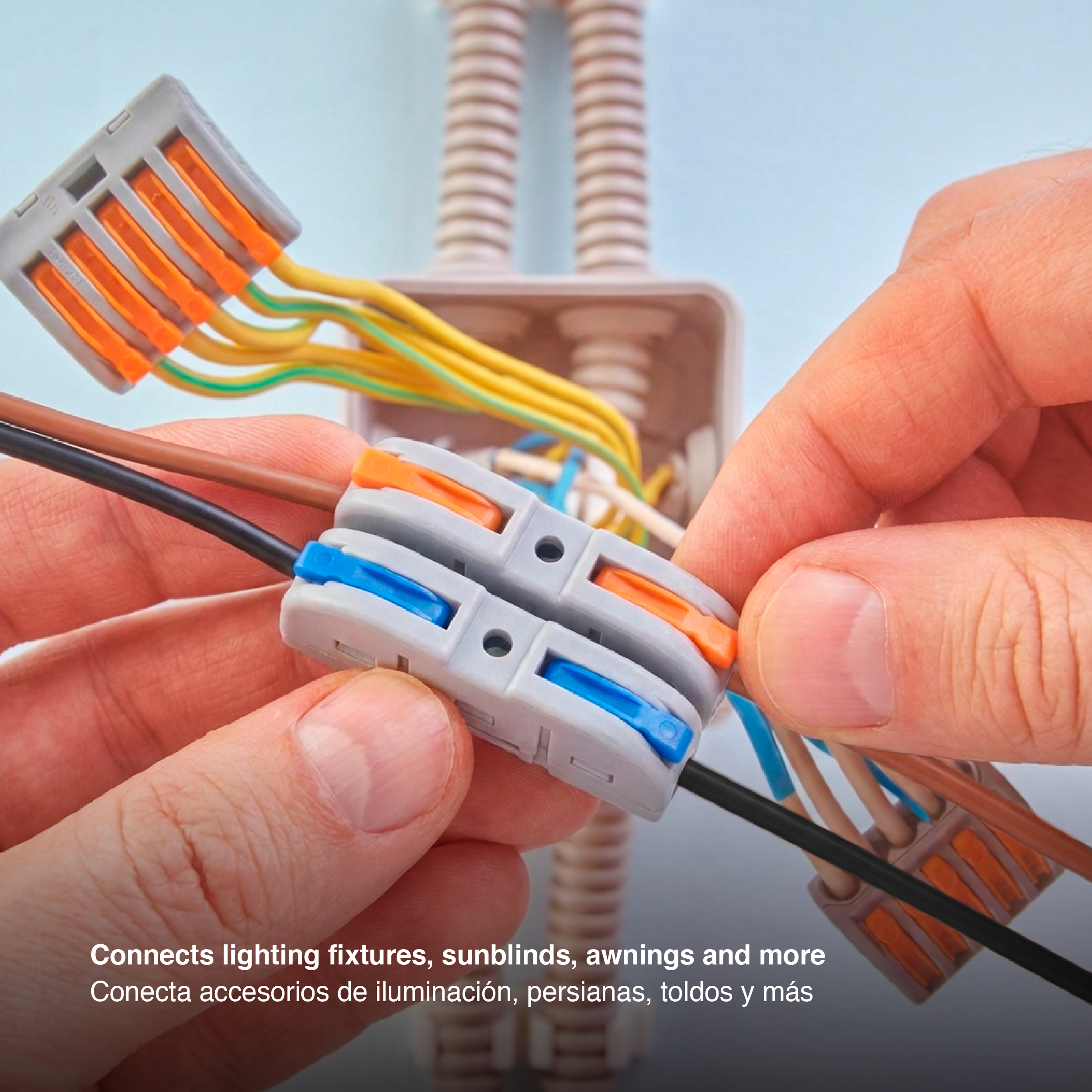 Kit de Conectores Empalme Fast Clip 1 en 1 salida x60 piezas