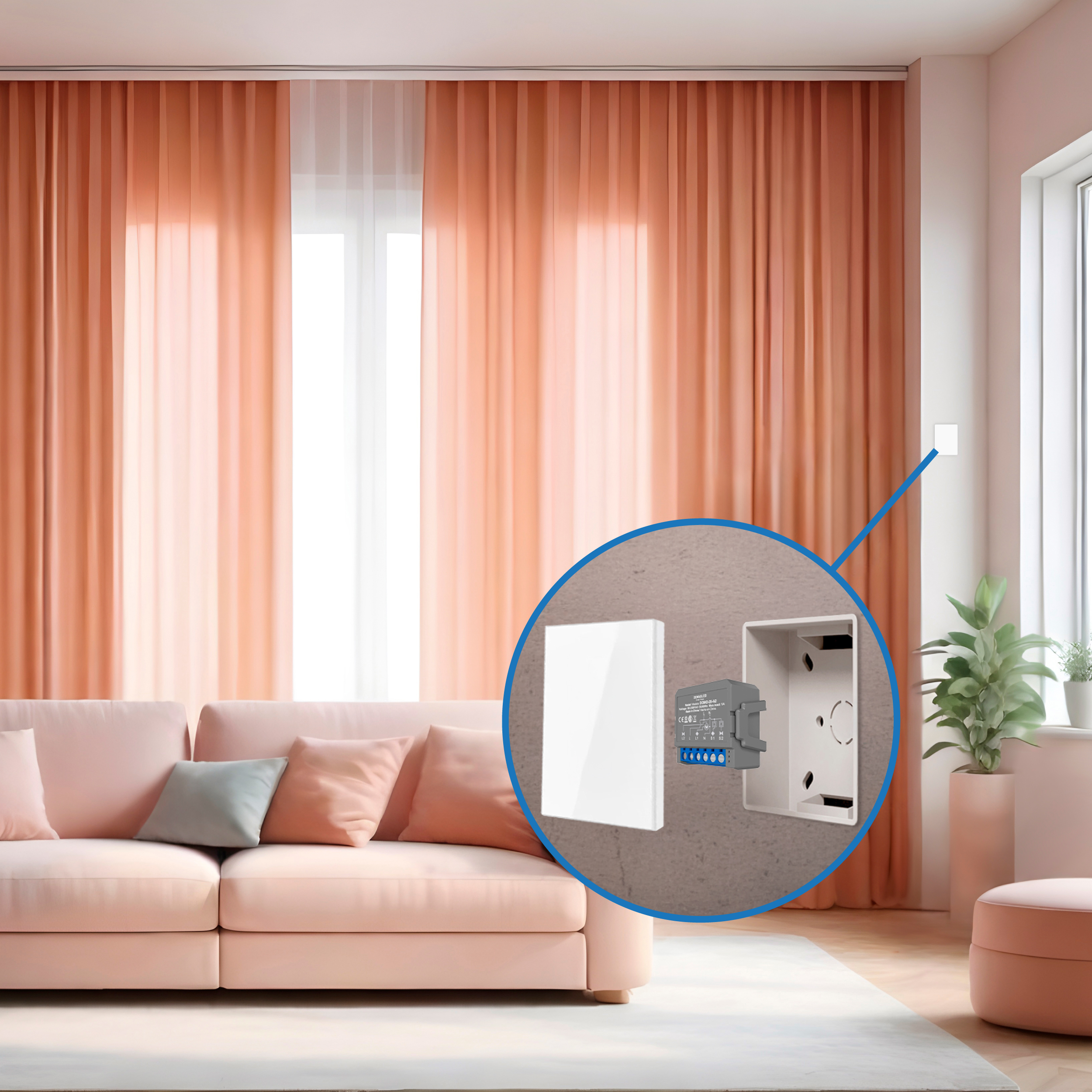 Módulo Smart Switch Wifi para cortinas 1A 220V 2.4GHz