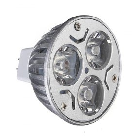 Bombilla MR16 3 Leds de 1 Watt Amarillo